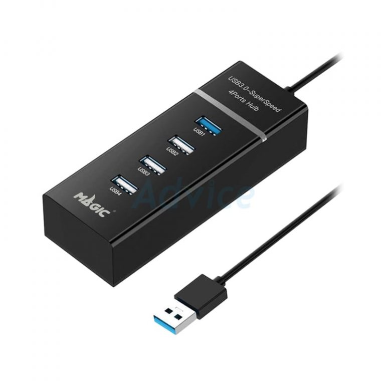4 Port USB HUB v2.0 MAGIC TECH MT291 (Black)