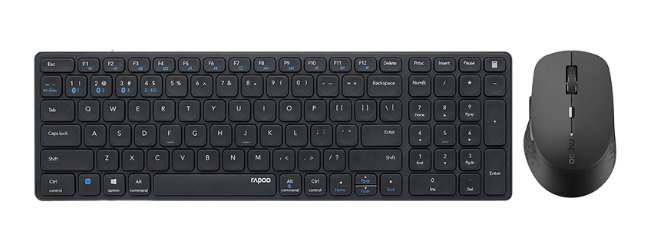 RAPOO 9350M Wireless Keyboard & Mouse Dark Grey